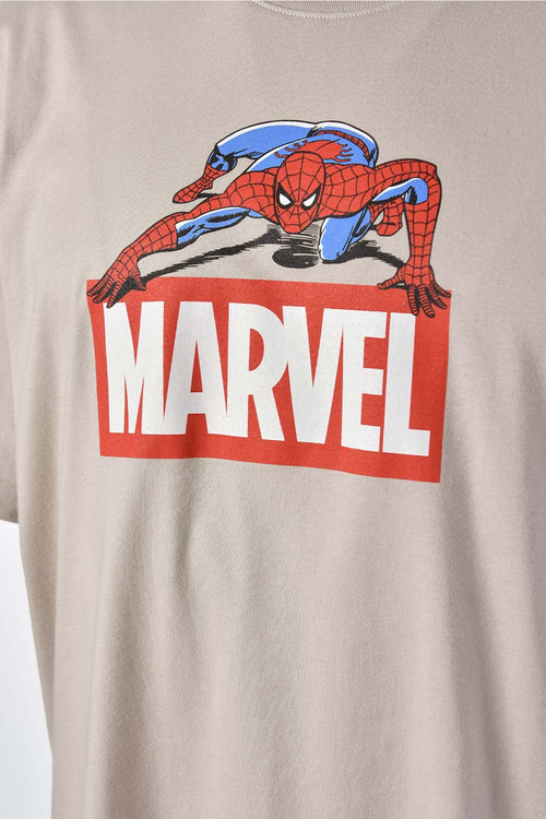 Card slide image -  PIJAMA DE SPIDERMAN DE PANTALÓN CORTO GRIS Y AZUL PARA HOMBRE