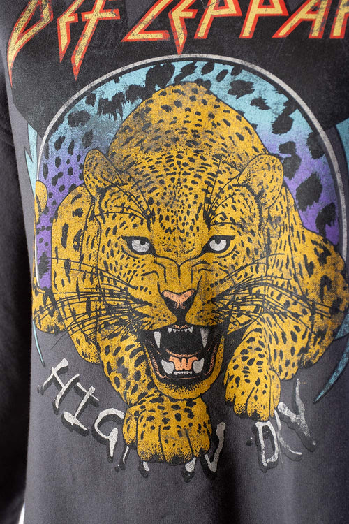 Card slide image -  BUZO DE DEF LEPPARD CERRADO GRIS GRAFITO PARA MUJER